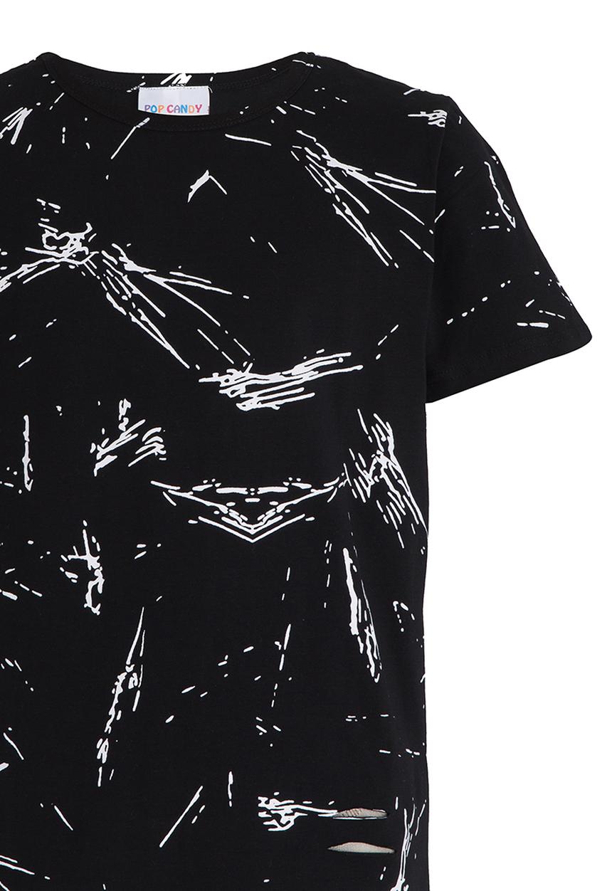 Pop Candy - Boys Printed  Tee Black