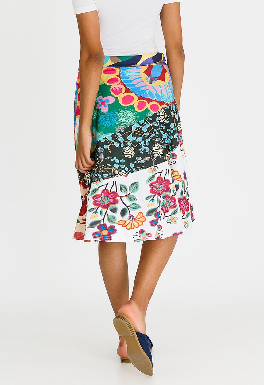 Revenge - All-over Print Midi Skirt Multi-colour