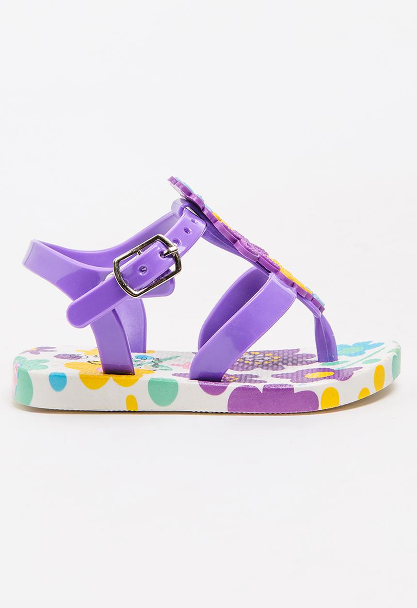 Foot Focus - Floral Sandal Mid Purple
