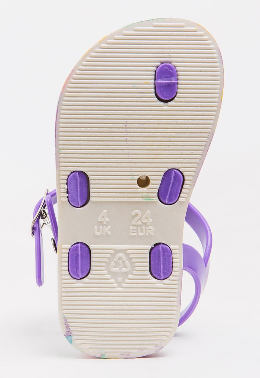 Foot Focus - Floral Sandal Mid Purple