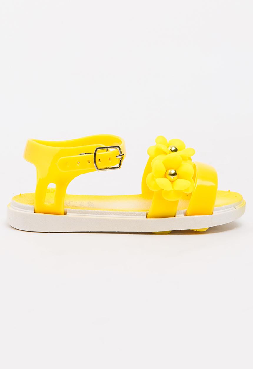 Foot Focus - Flower Sandal Yellow