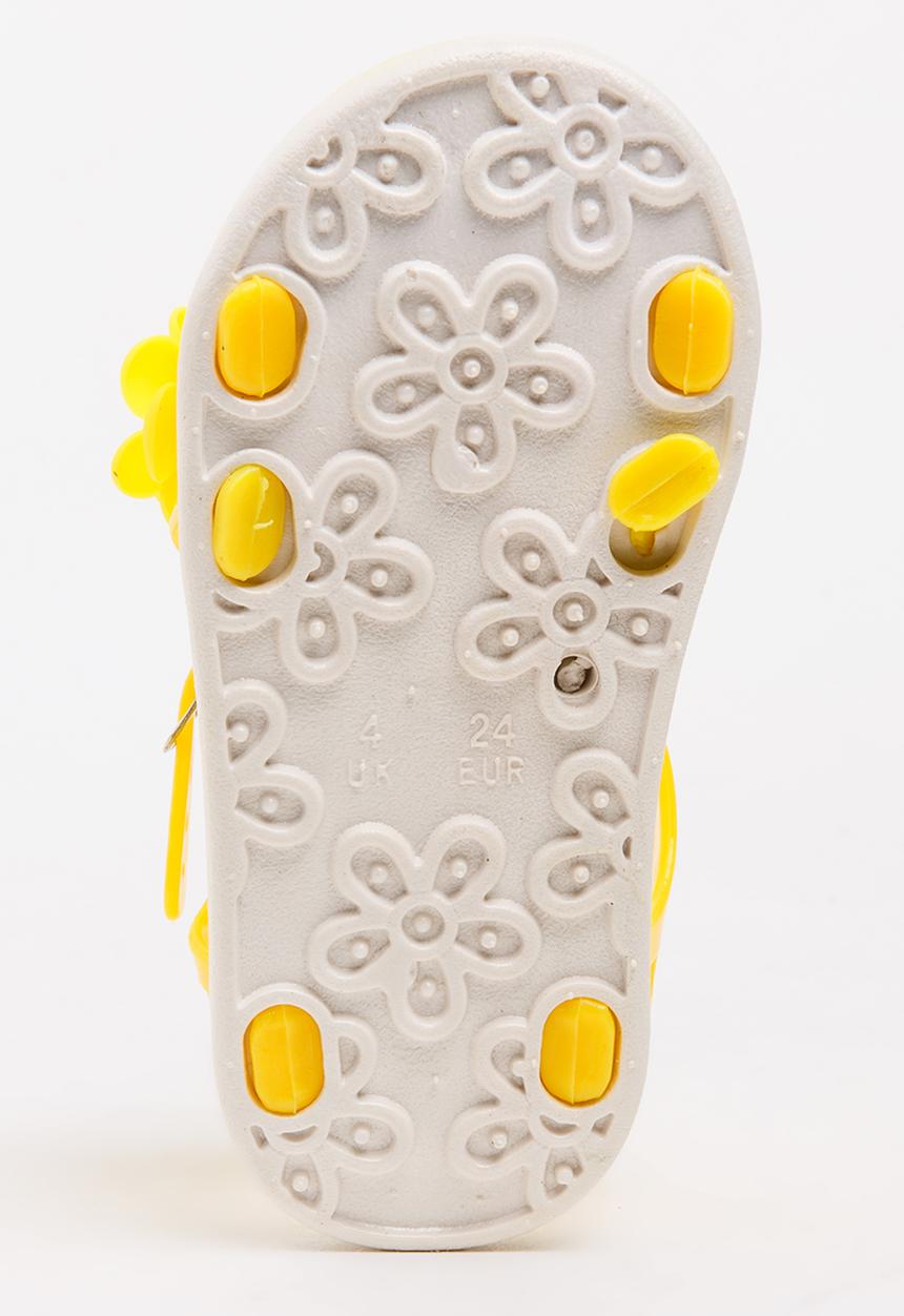 Foot Focus - Flower Sandal Yellow