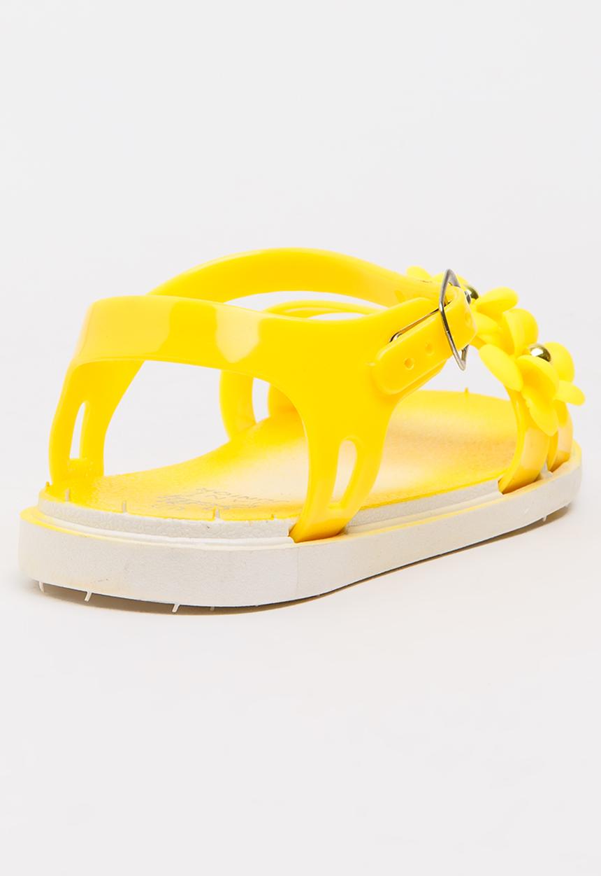 Foot Focus - Flower Sandal Yellow