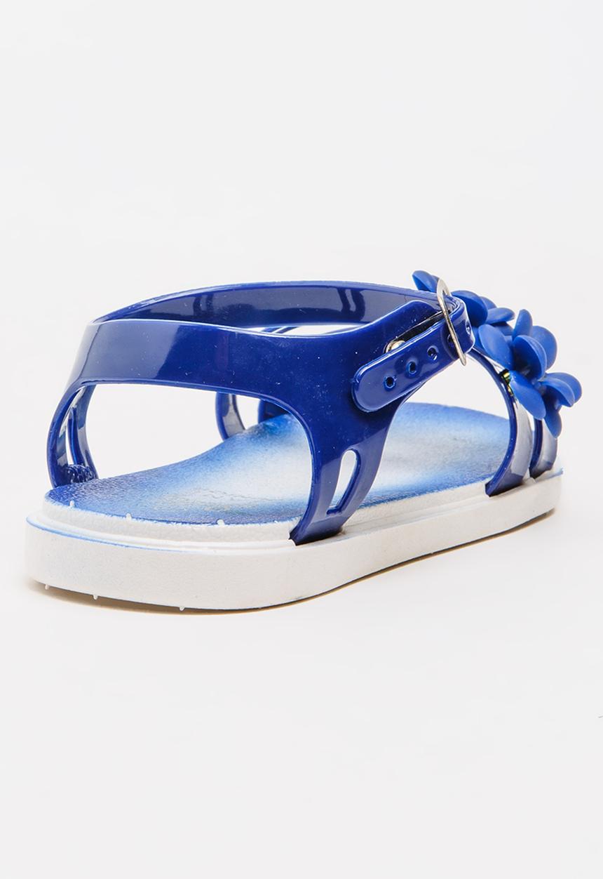 Foot Focus - Flower Sandal Navy