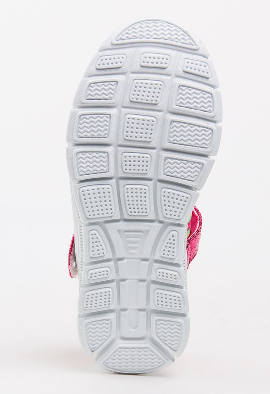 Foot Focus - Girls Sporty Pump Dark Pink