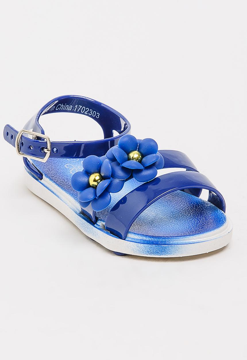 Foot Focus - Flower Sandal Navy