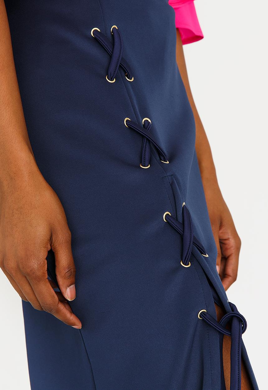 STYLE REPUBLIC - Lace-up Skirt Navy