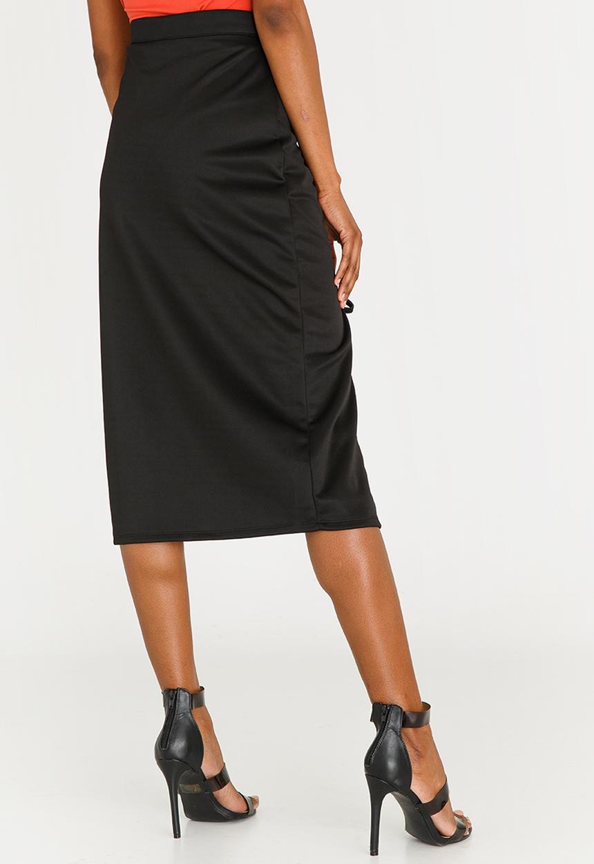 STYLE REPUBLIC - Lace-up Skirt Black