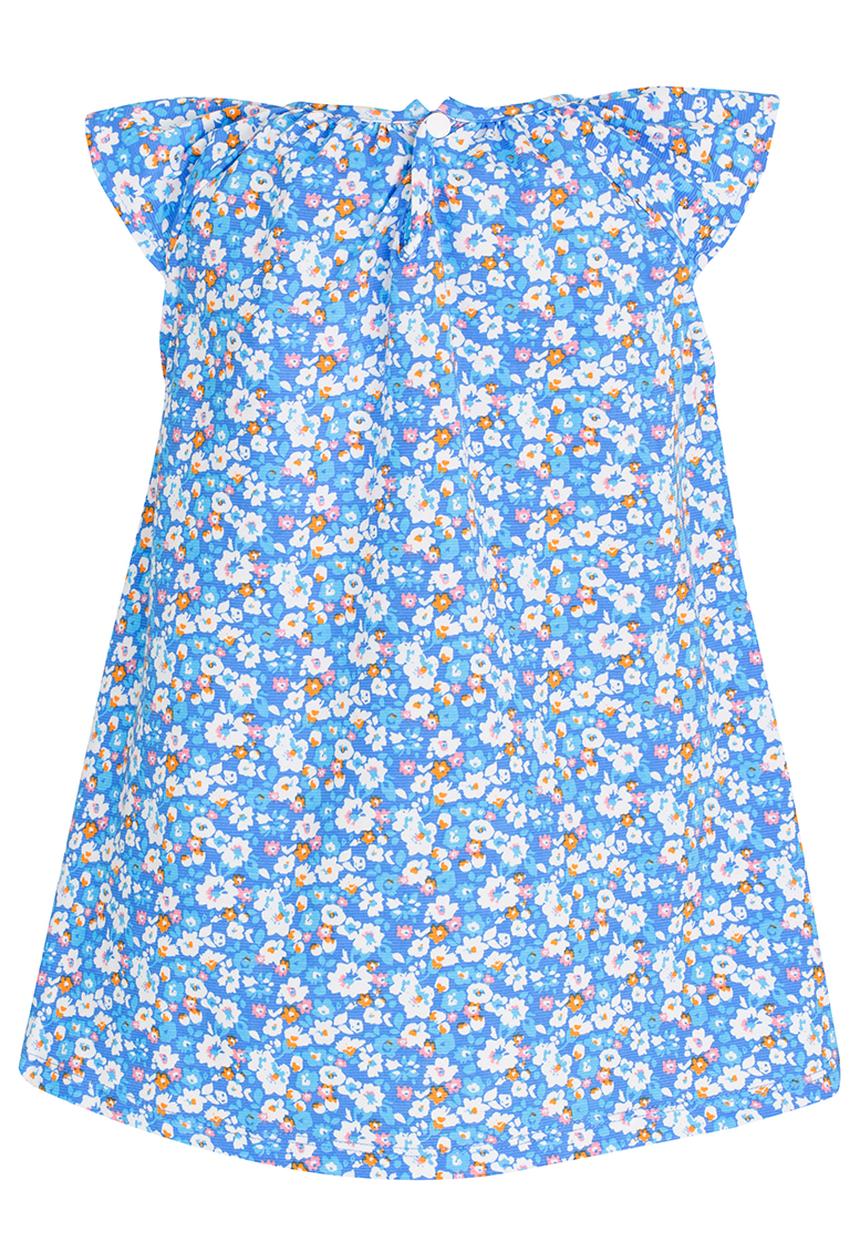 Pop Candy - Girls Printed   Dress Mid Blue