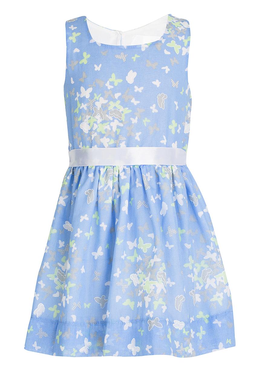 See-Saw - Cotton Princess Dress with Ribbon Multi-colour