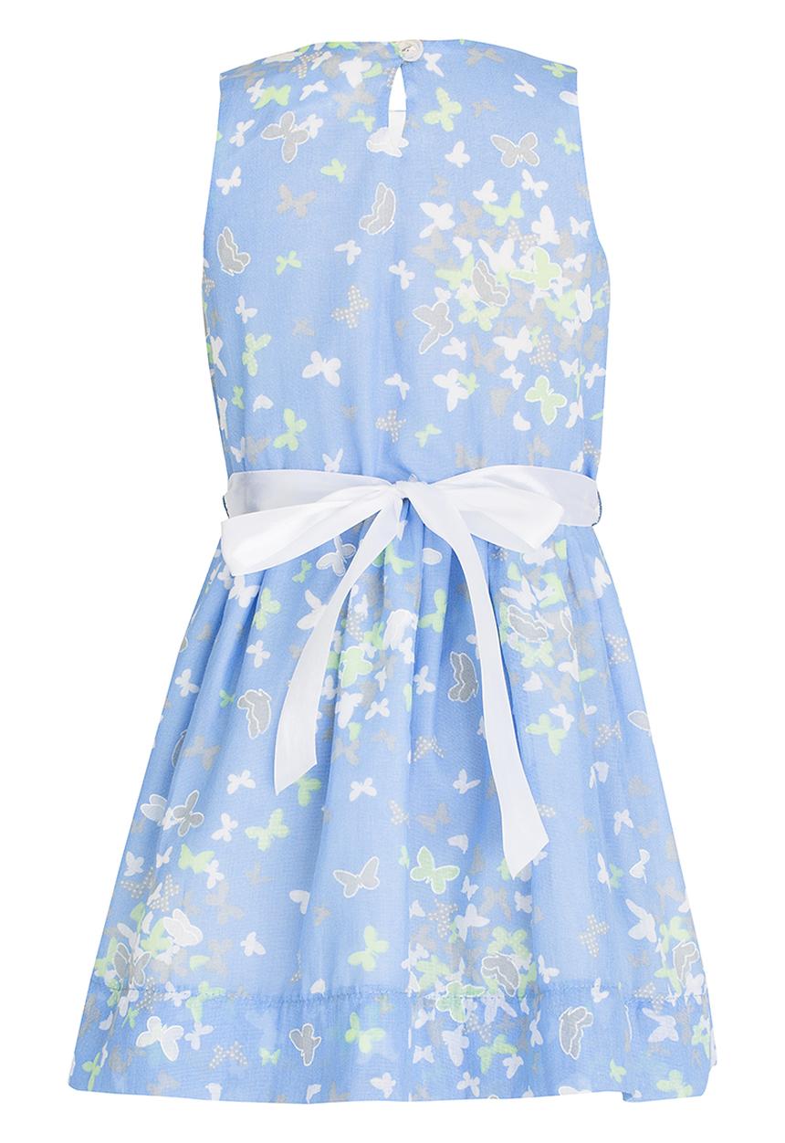 See-Saw - Cotton Princess Dress with Ribbon Multi-colour