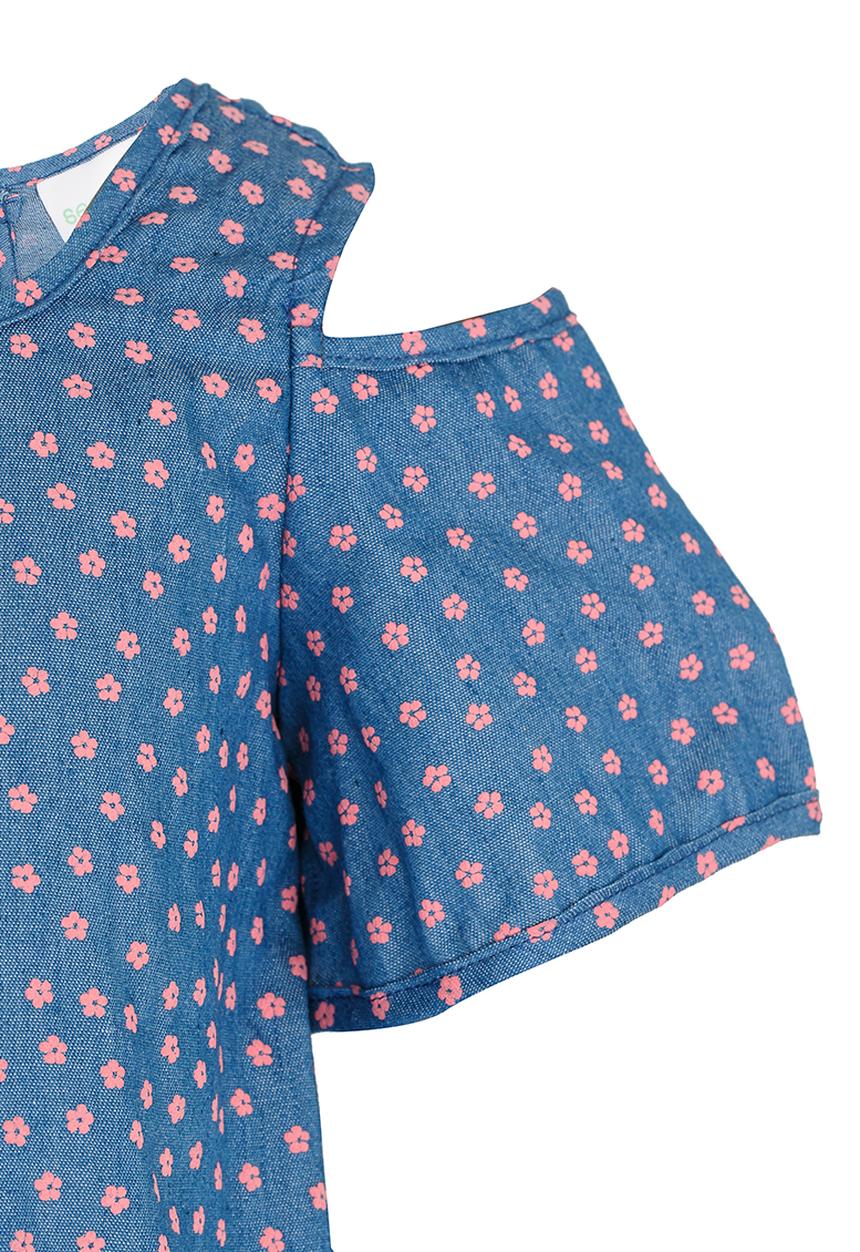 See-Saw - Printed Chambray Dress Multi-colour