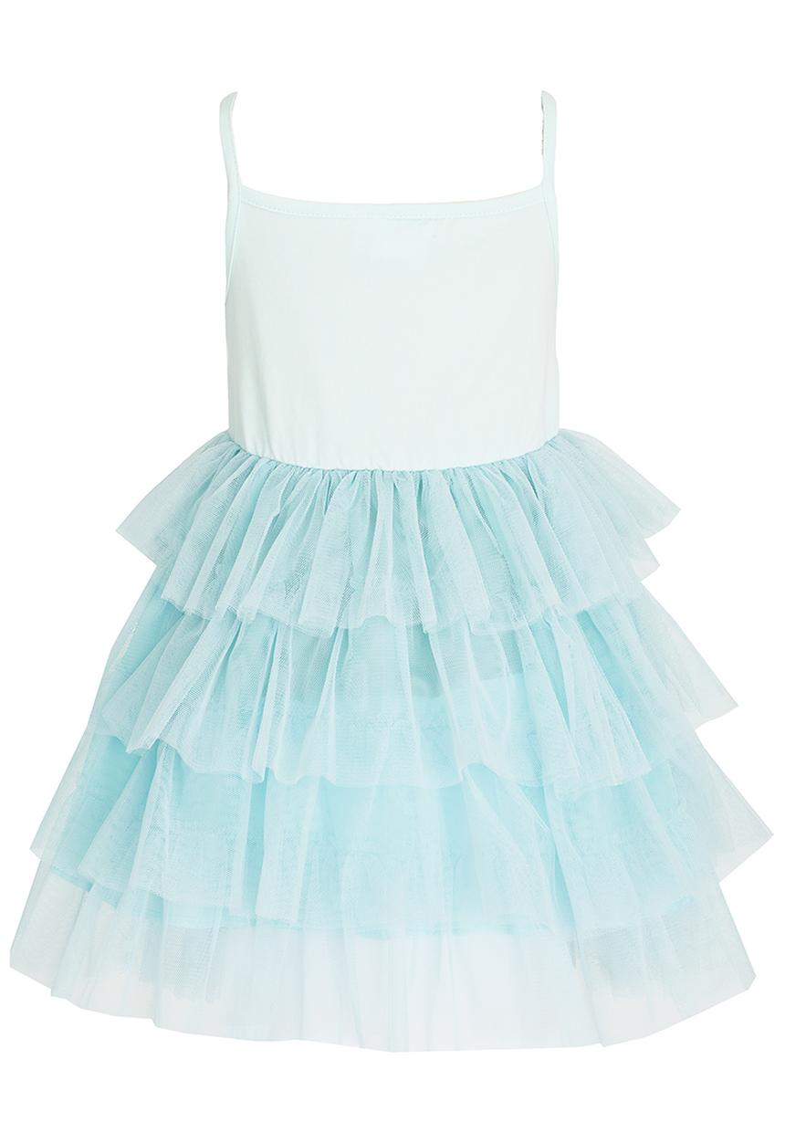 Pop Candy - Tulle and Lace Combo Dress Aqua