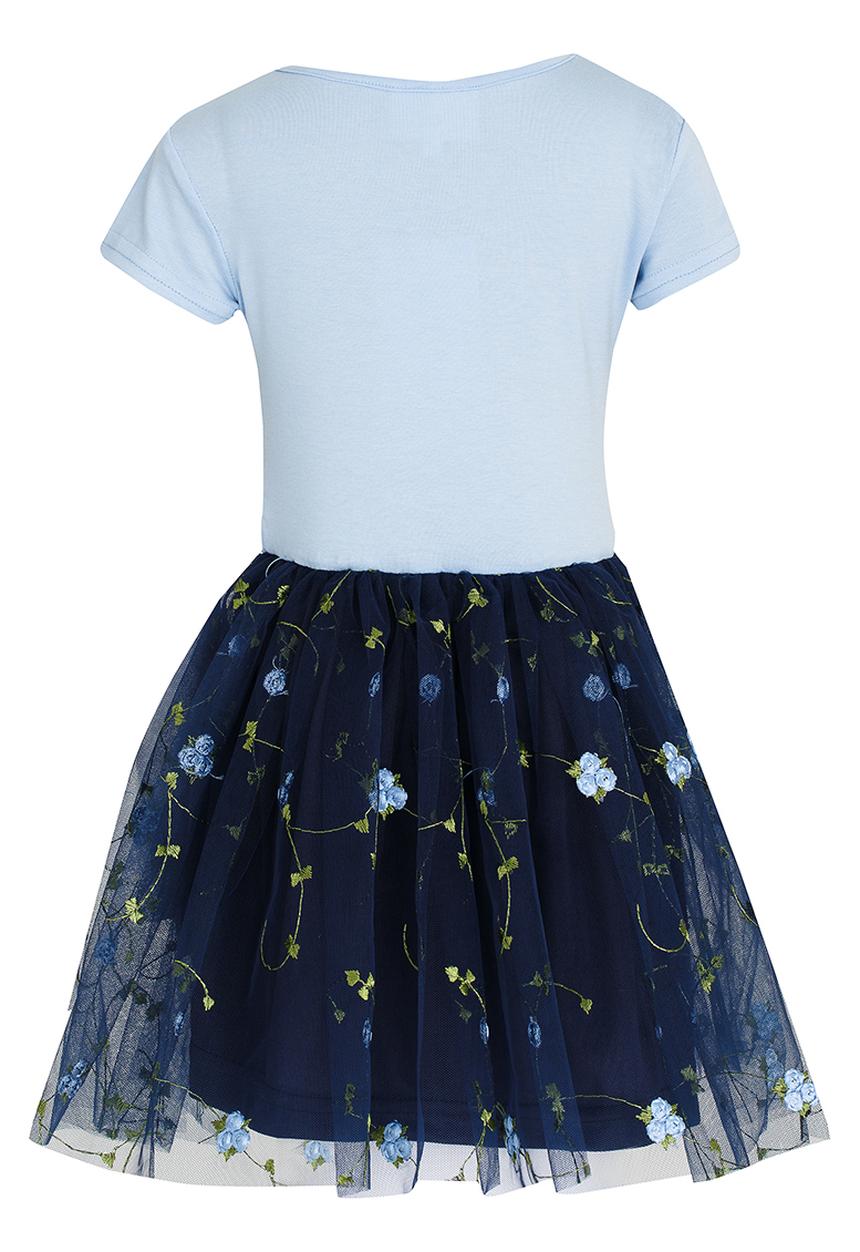 See-Saw - Embroidered Mesh Combo Dress Navy