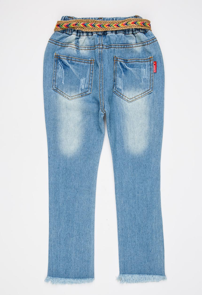 Pop Candy - Girls Ripped Jeans Blue