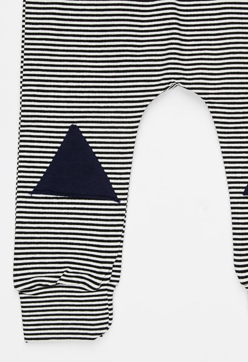 Pop Candy - Joggers with Patch Detail Black and White