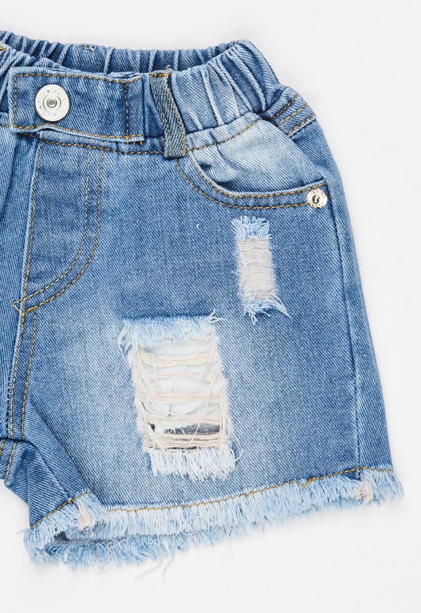 Pop Candy - Girls Denim Shorts Blue