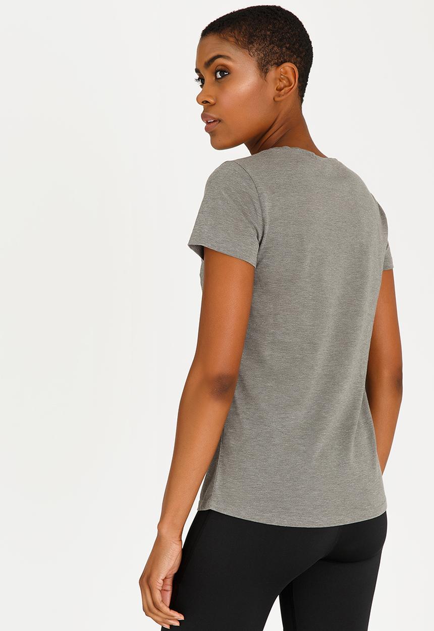ONLY Play - Maria Fitted Short Sleeve Tee Grey Melange