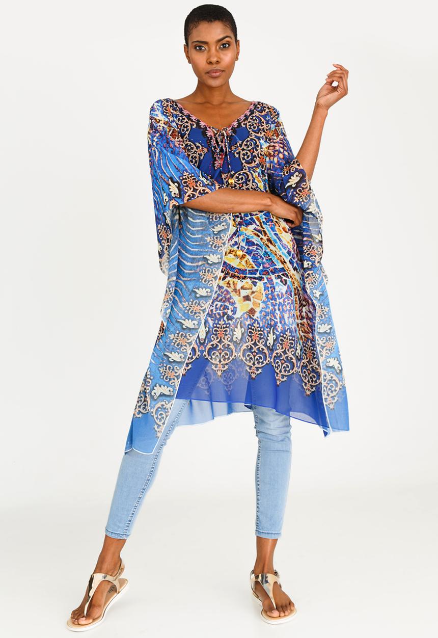 cath.nic - Multi-coloured Peacock Kaftan Top Multi-colour