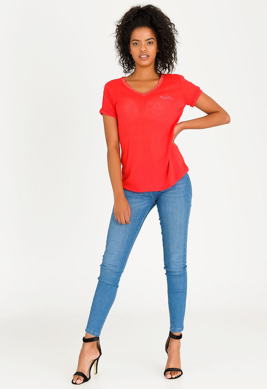 SISSY BOY - Lanel Short Sleeve Tee Red