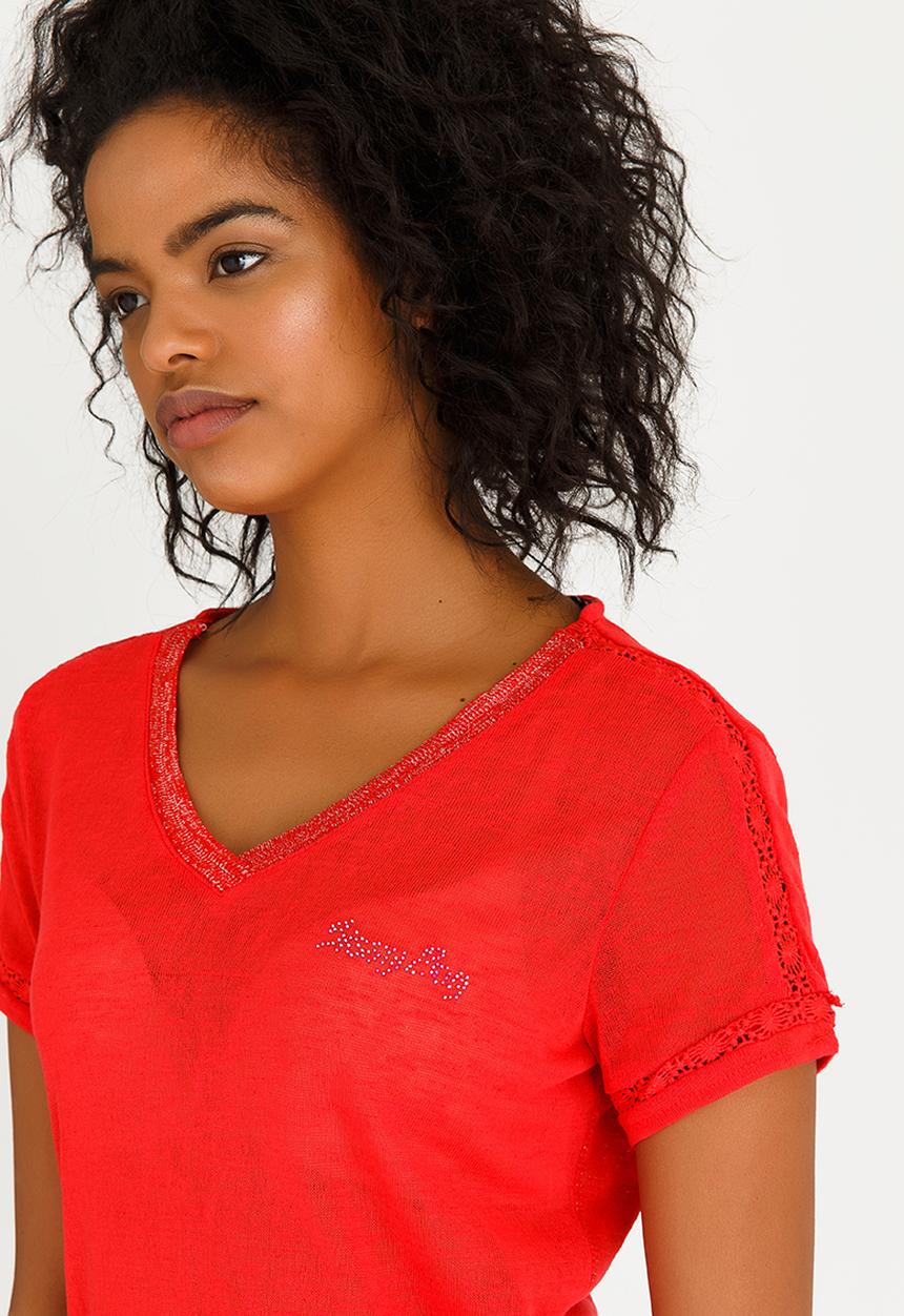 SISSY BOY - Lanel Short Sleeve Tee Red