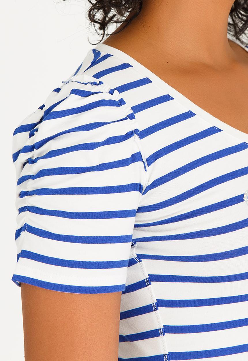 SISSY BOY - Leroi Striped Tee Blue and White