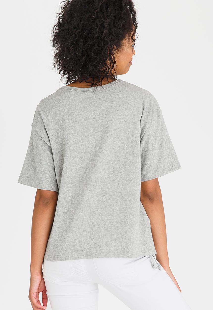 c(inch) - Side Tie T-shirt Grey