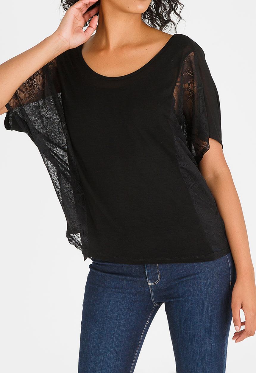 edit - Loose Fitting Top Black