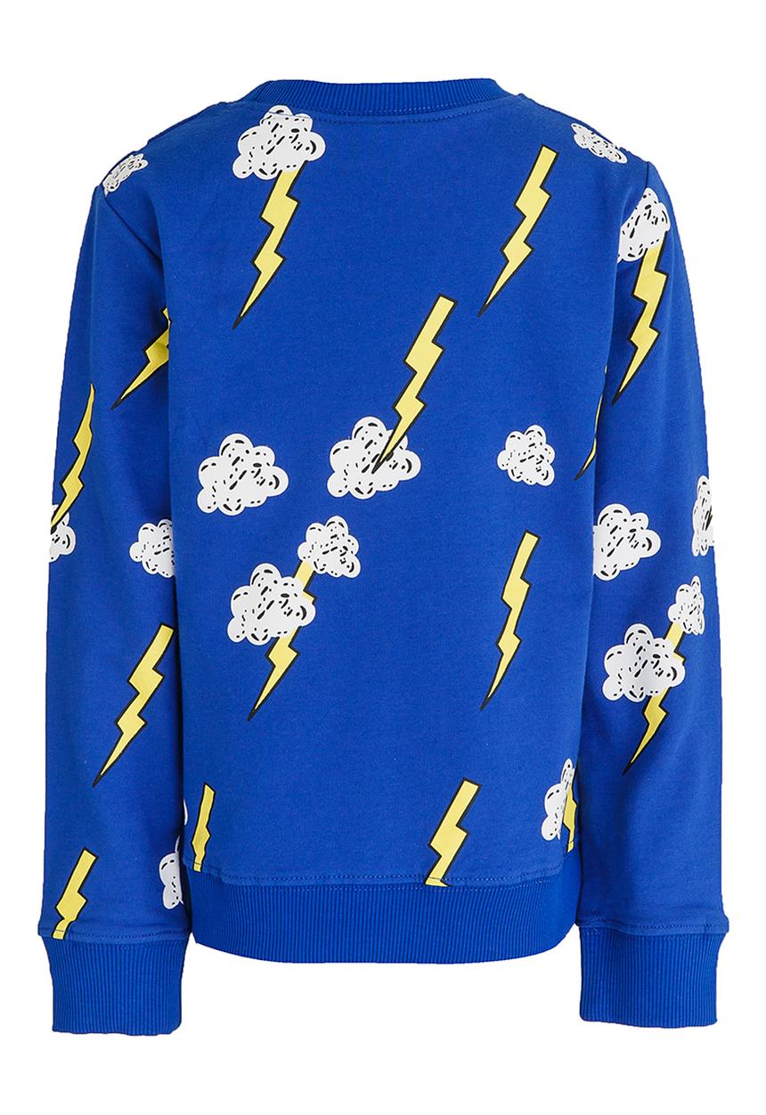Pop Candy - Printed Sweat Top Blue