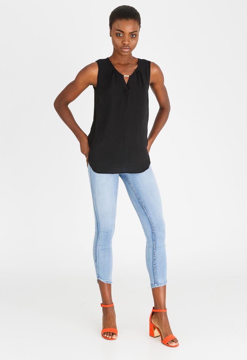 edit - Lace Back Lounge Top Black