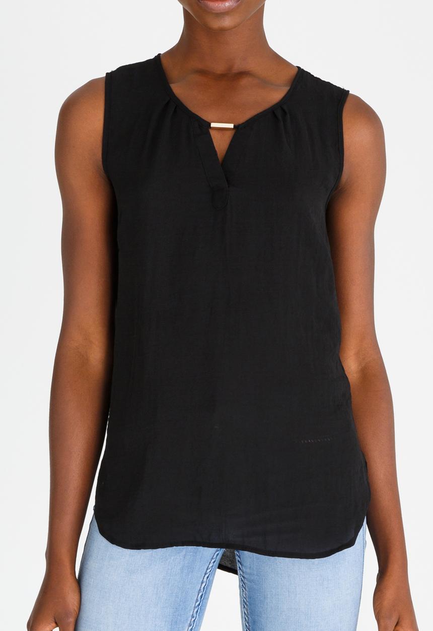 edit - Lace Back Lounge Top Black