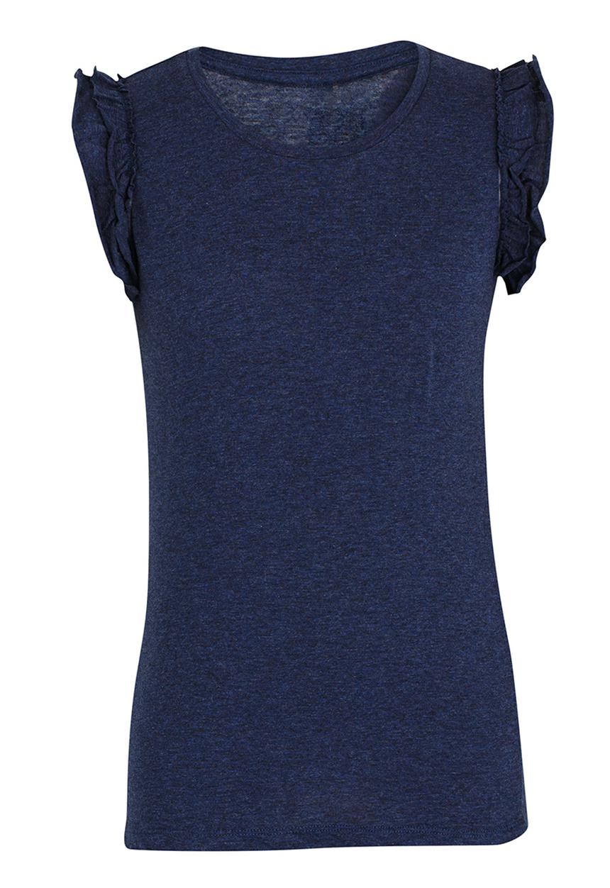 Name It - Sleeveless Frill Detail Top Dark Blue