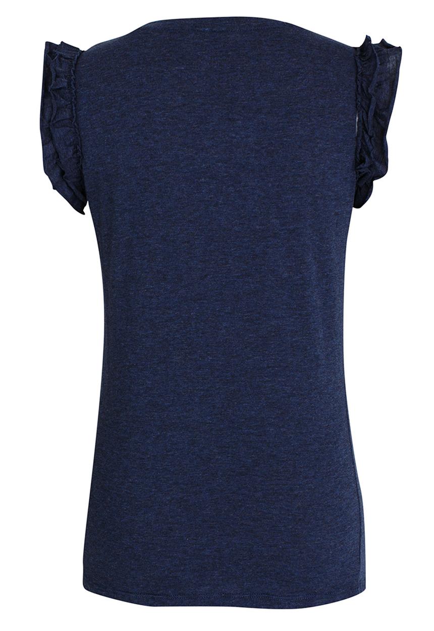 Name It - Sleeveless Frill Detail Top Dark Blue