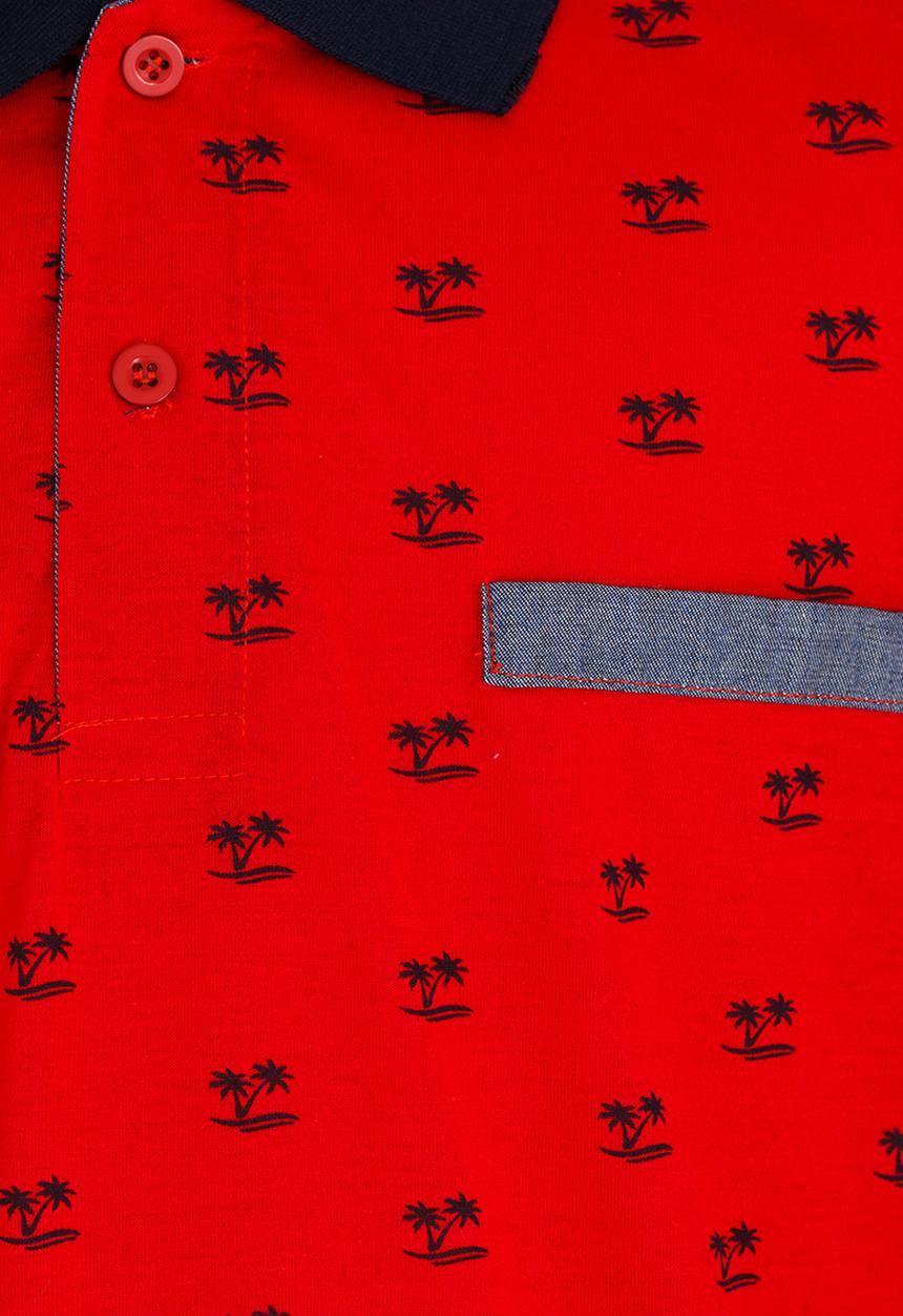 Twin Clothing - Boys Golfer Tee Dark Red