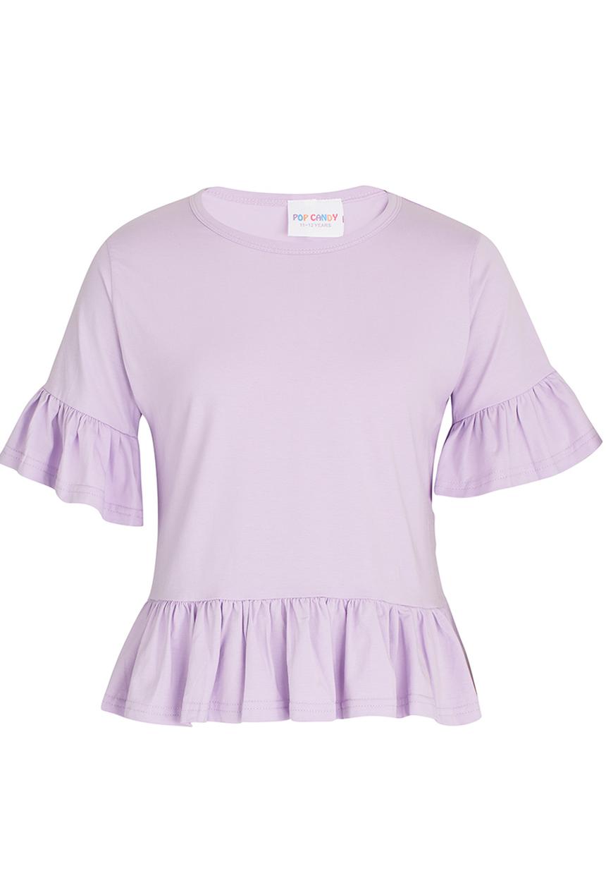 Pop Candy - Girls Frill Top Mid Purple