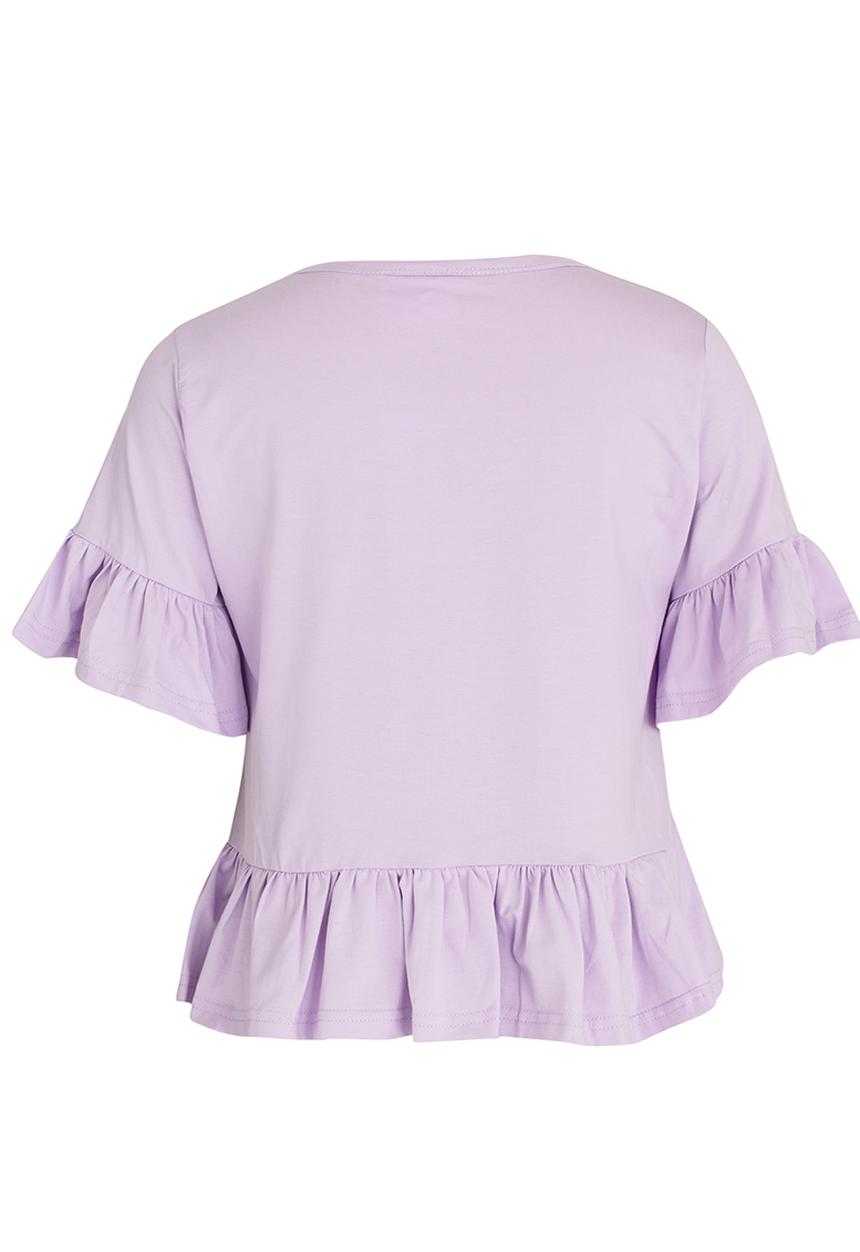 Pop Candy - Girls Frill Top Mid Purple