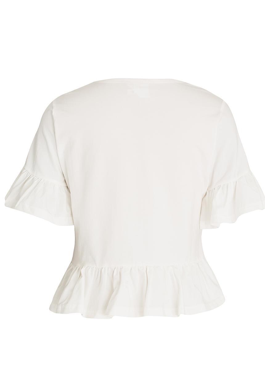 Pop Candy - Girls Frill Top White