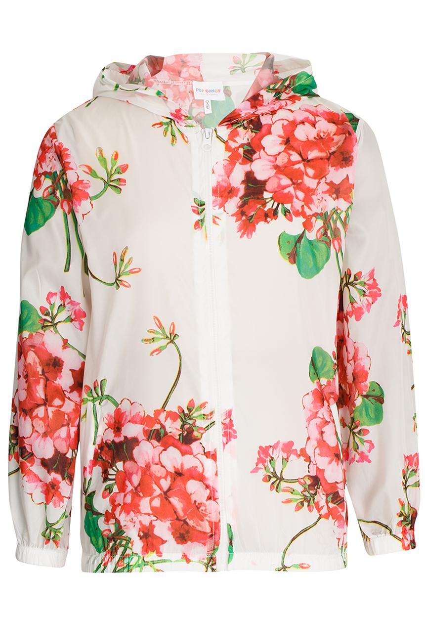 Pop Candy - Girls Floral Printed Bomber Multi-colour
