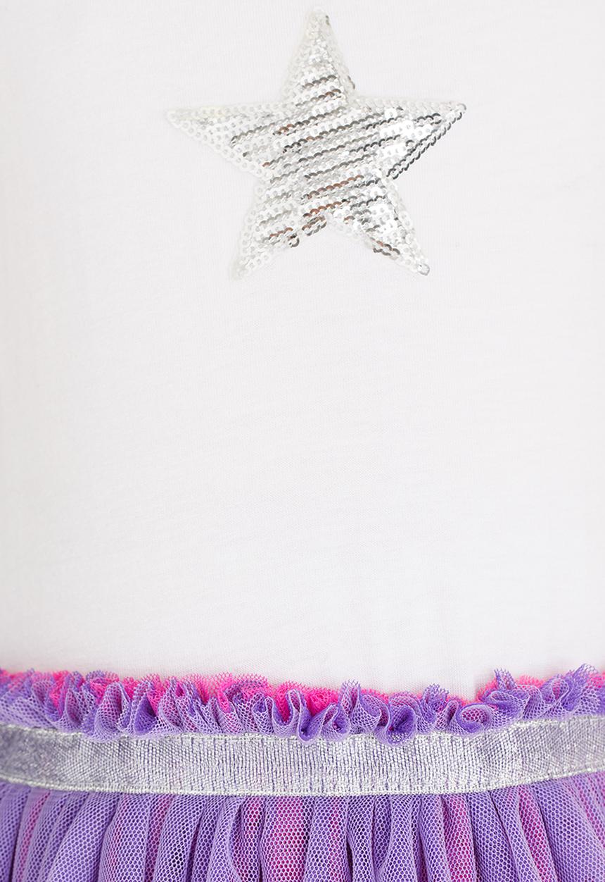 See-Saw - Tiered Mesh Dress Multi-colour