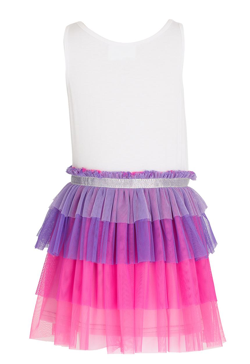 See-Saw - Tiered Mesh Dress Multi-colour
