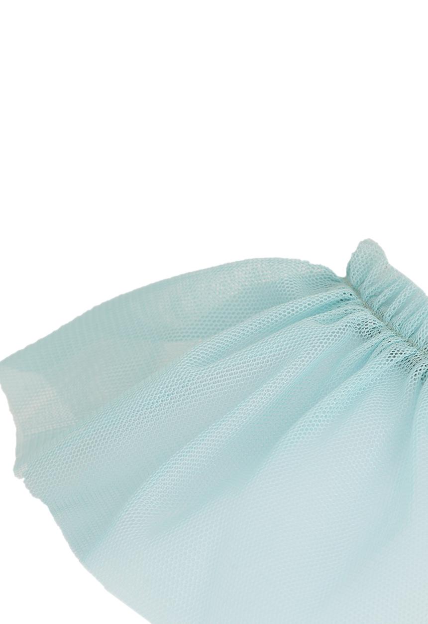 See-Saw - Spaghetti Top With Mesh Frill Grey