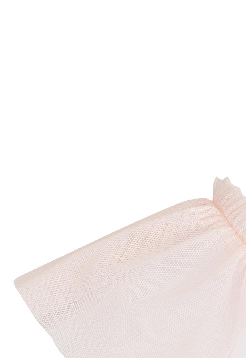 See-Saw - Spaghetti Top With Mesh Frill Milk