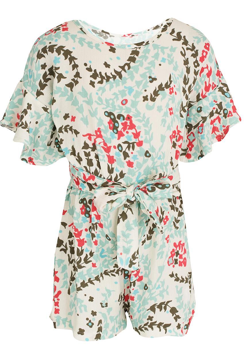 See-Saw - Jumpsuit with Frill Detail Multi-colour