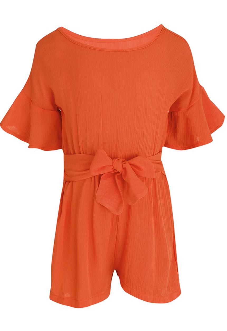 See-Saw - Jumpsuit with Frill Detail Red