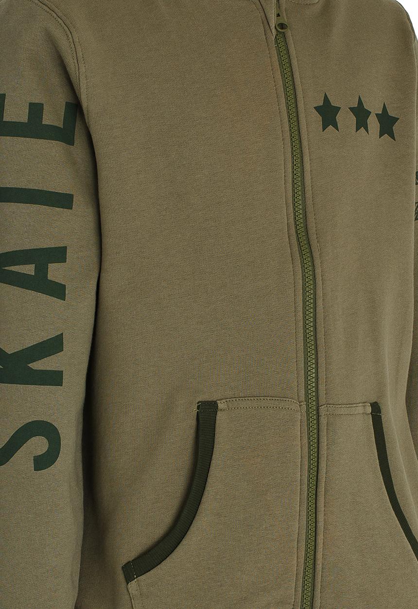 Name It - Boys Printed Hoodie Dark Green