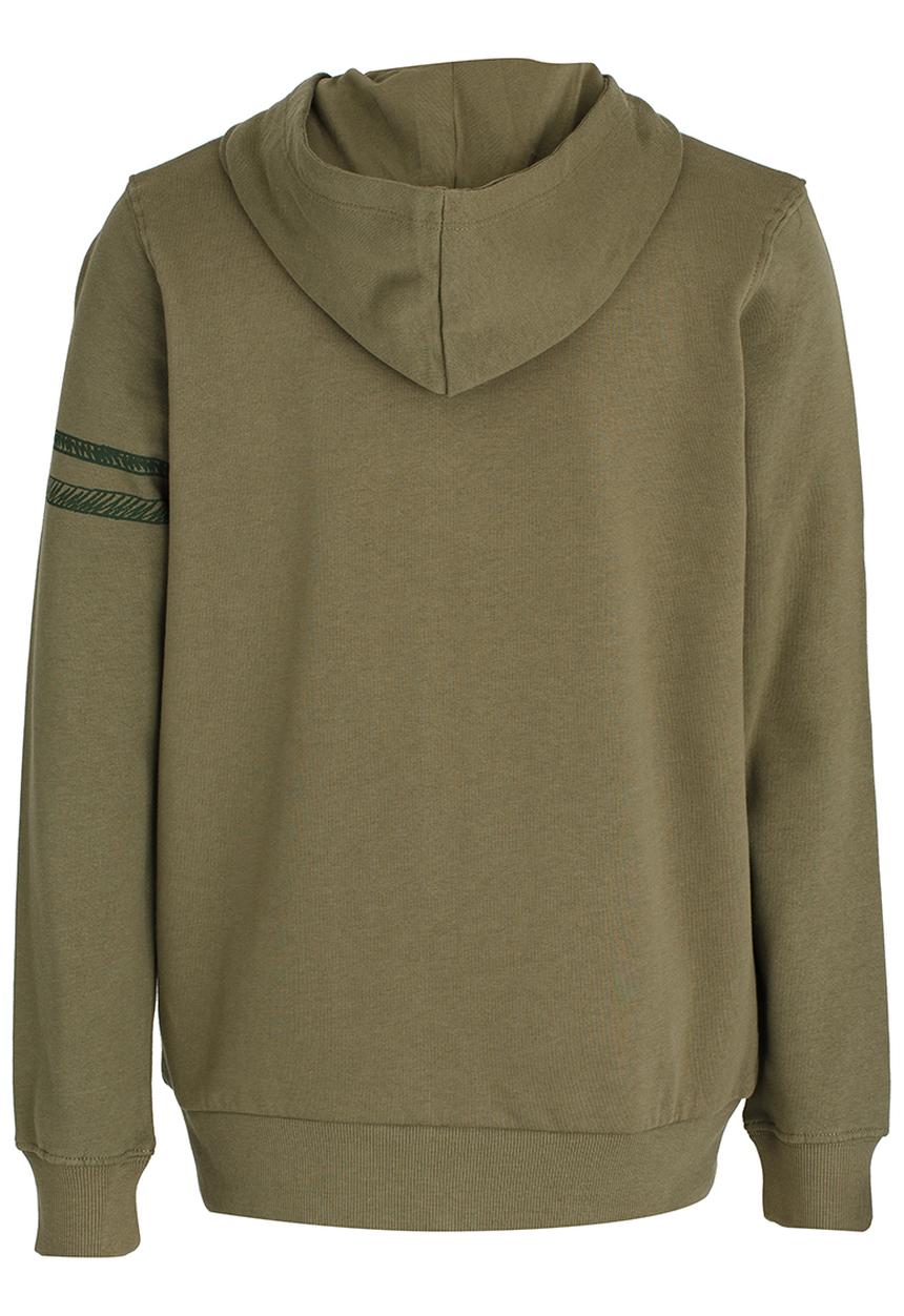 Name It - Boys Printed Hoodie Dark Green
