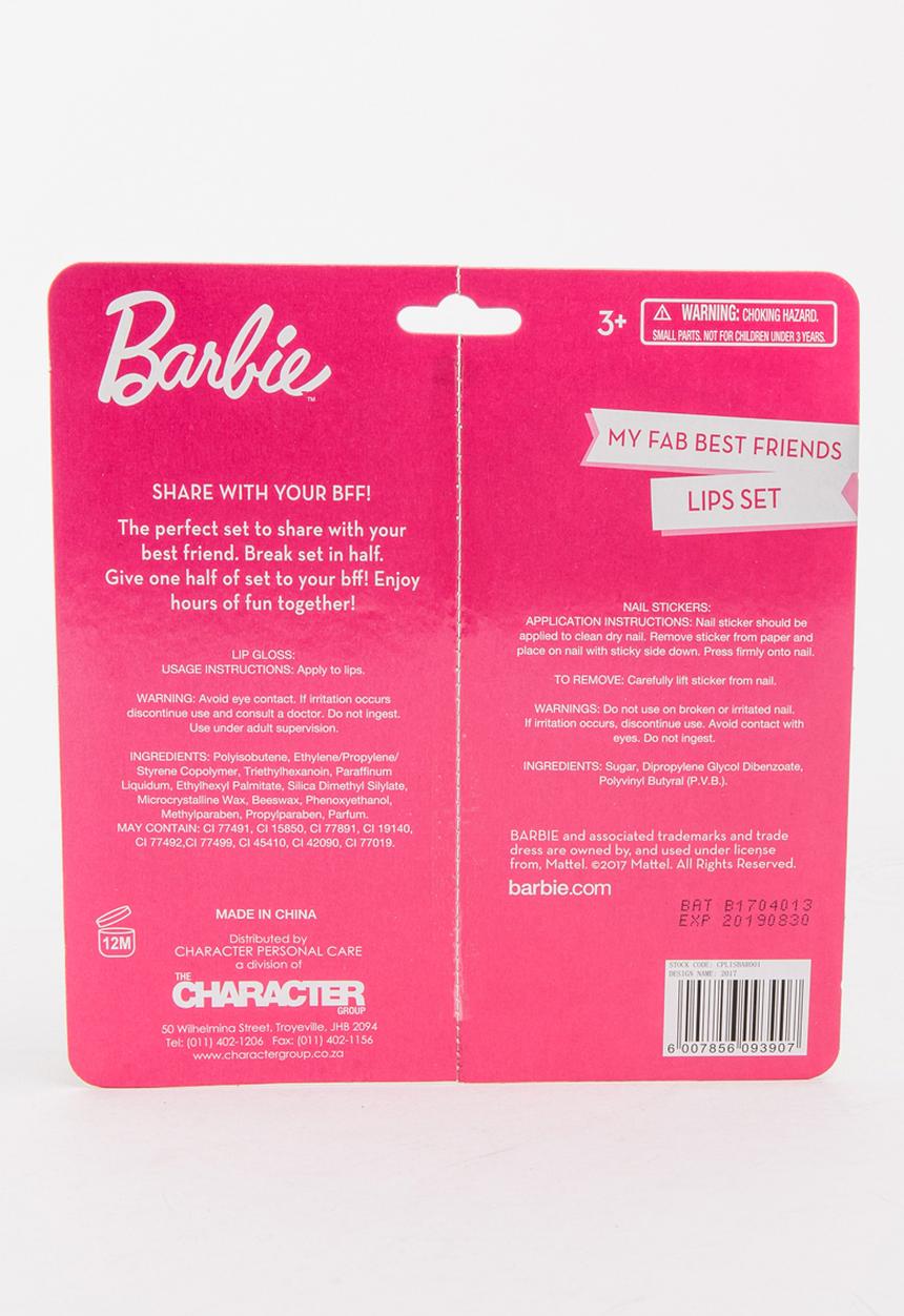 Character Fashion - Barbie Best Friend lip Gloss Set  Multi-colour
