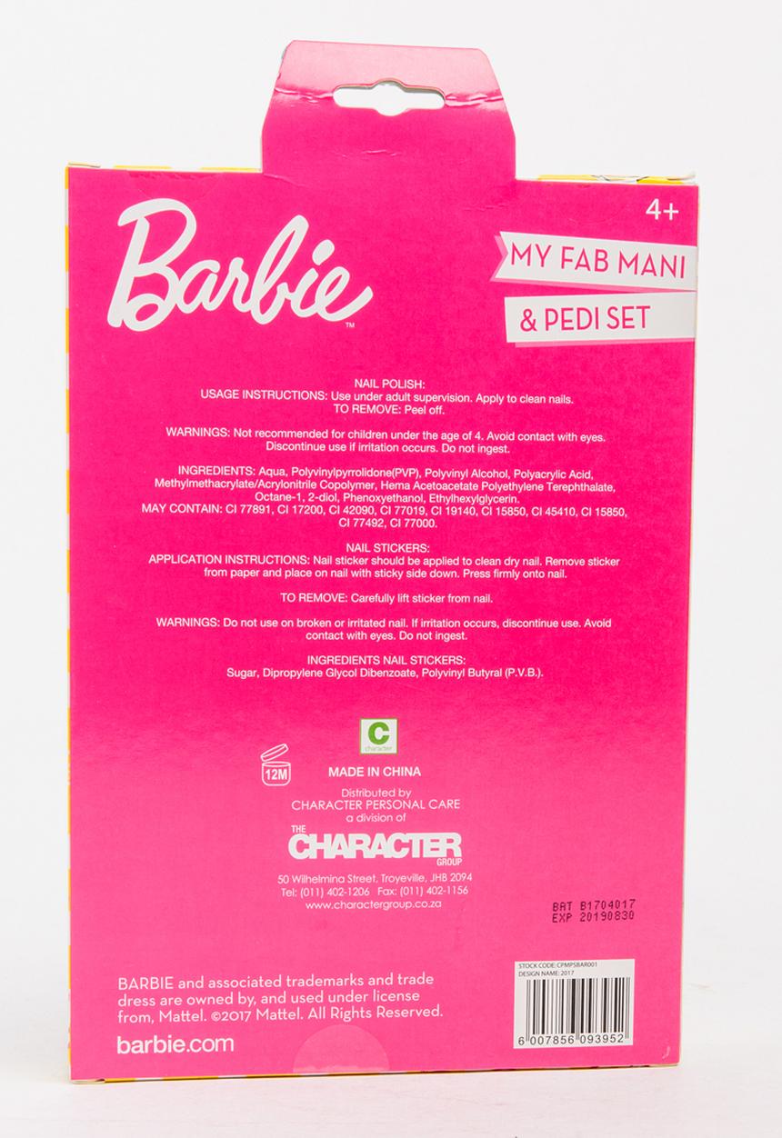 Character Fashion - Barbie Mani & Pedi Set Multi-colour