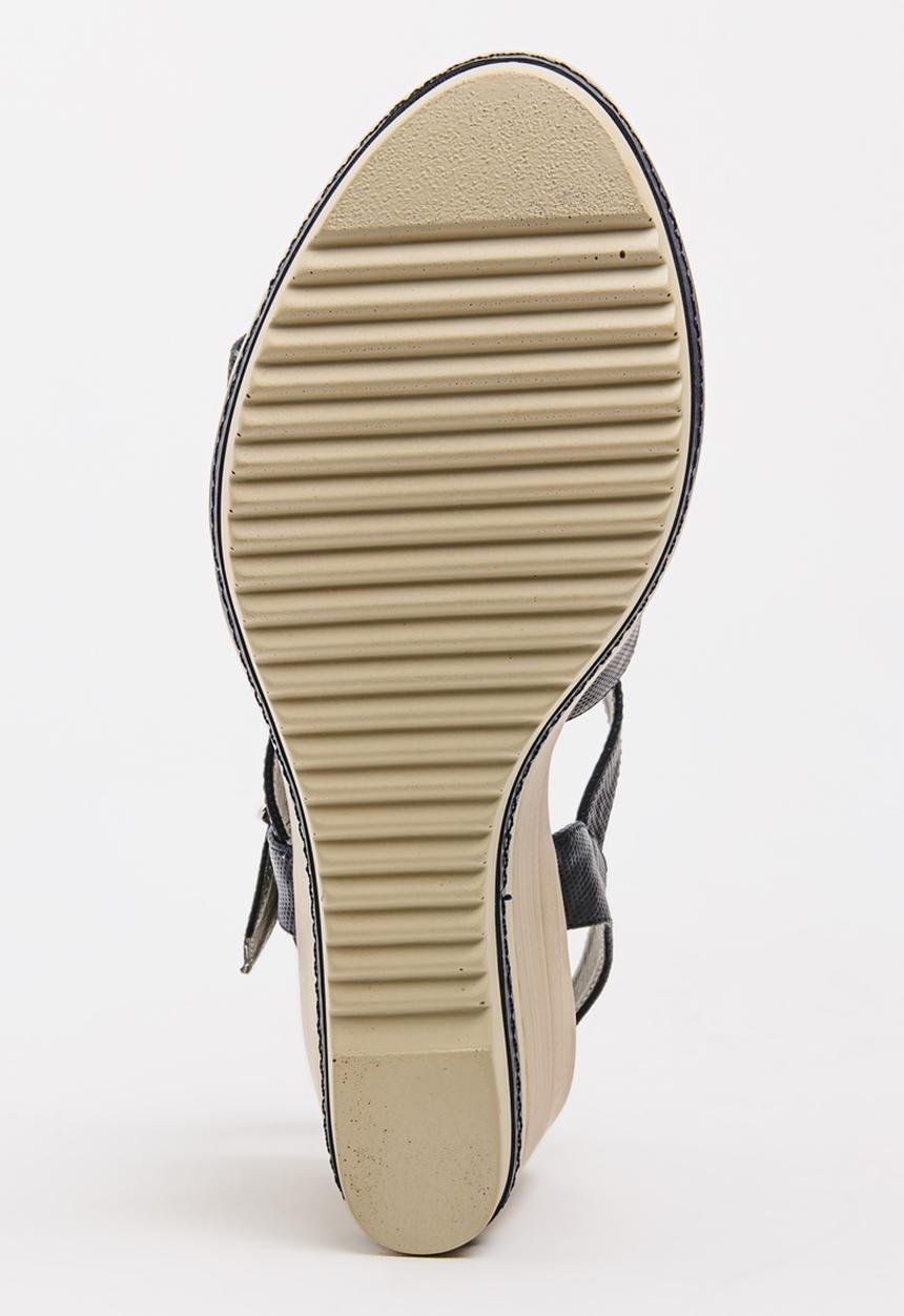 Butterfly Feet - Dhaka Wedges Navy