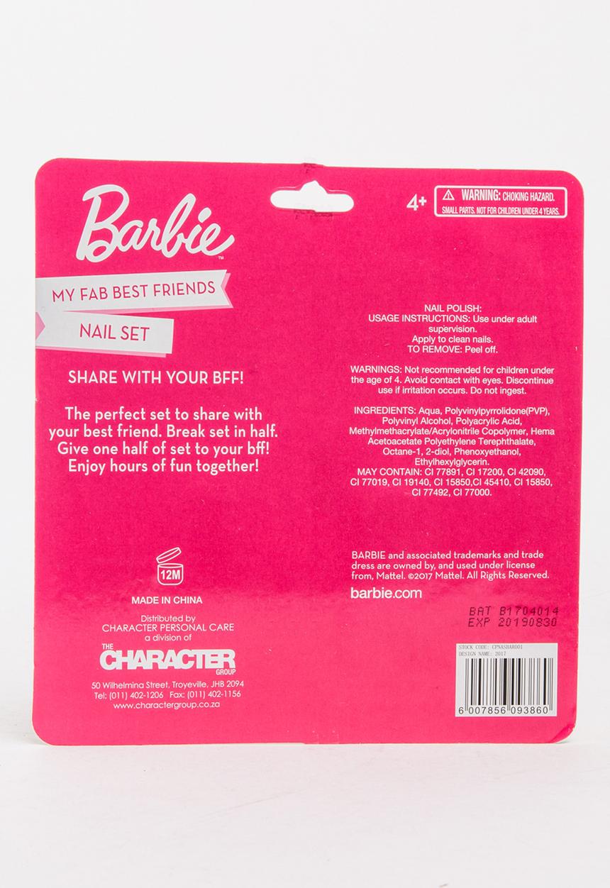 Character Fashion - Barbie Best Friend Nail Set  Multi-colour